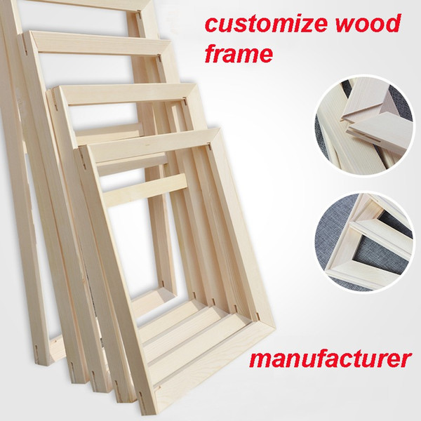 Wood frame stripfor canvas oil painting nature wood frame strip DIY Custom picture frame