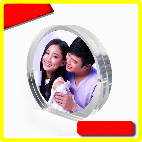 Exquisite High Transparent Round Acrylic/Plexiglass Picture Frames With Magnetic Creative Gifts for Special Day PF006