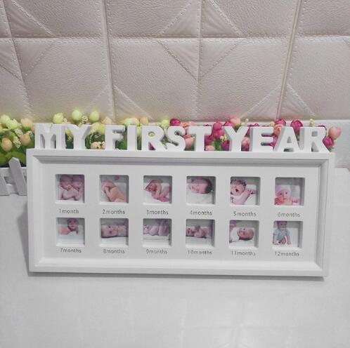 1-12 Month Baby Photo Frame Memorial Growing Picture Frame Display Kids Birthday Gifts Home Room Decor Wall Decorations XY0002