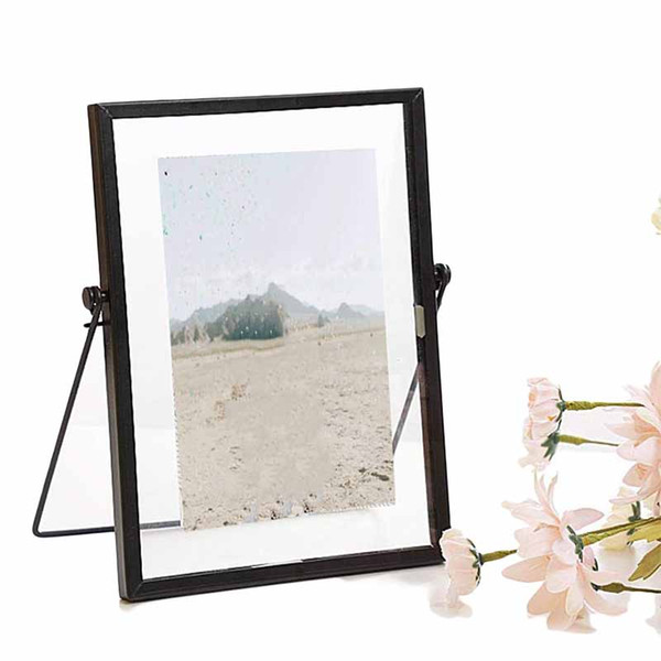 Iron +glass Photo Frame,Simple Innovative Modern Plant Specimen Folder Home Room Desktop Decoration Wedding And Engagement Photo