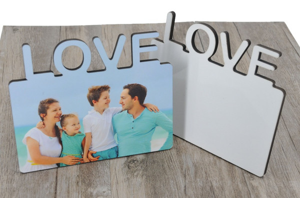 10 pcs/lot sublimation blank DIY Wooden photo frames love MDF frame photo gift painting print decorative unframed panels