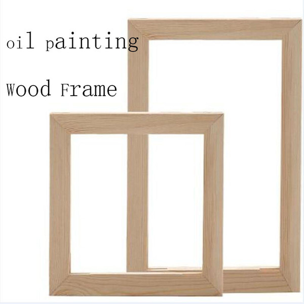 Wood frame for canvas oil painting nature wood DIY custom frame big size picture inner without the painting40x50cm