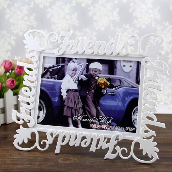 European Letter Plastic Picture Hollow Frame Friends Photo Frames Home Decor Item Wedding Friendship Gifts Photo Studio Gift ZA4805