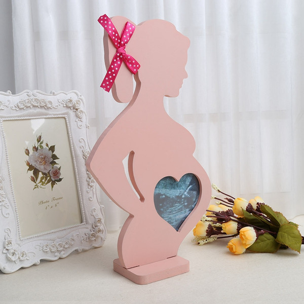 Wooden Photo Frame for Pregnant Women Gift Mom Wedding Home Decoration Kids Birthday Props Frame Baby Full Moon Pictures