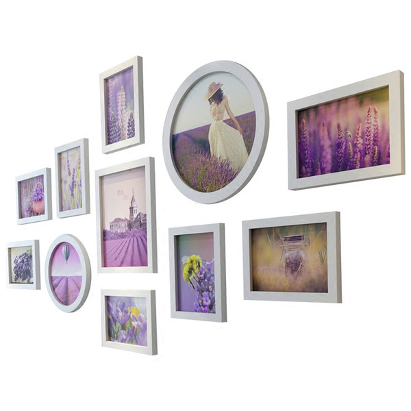 Photo Frames Set For Bedroom Decor Modern 11pcs/set Picture Frames Round Photo Frames Wall Hanging quadros de parede para sala