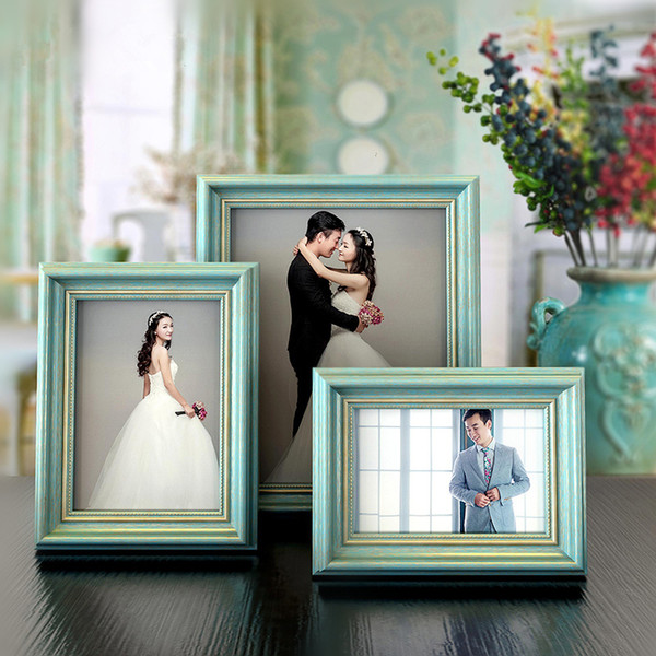 Vintage Green Design Picture Frames For Desktop Wedding Decor Photo Frames 6-10 Inch Baby Birthday Gift Photo Frames moldura