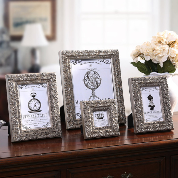 Wedding Decoration Vintage Picture Frames Wooden Foto Frames Modern Wall Photo Frames Family Square 3 6 7 10 Inch Creative