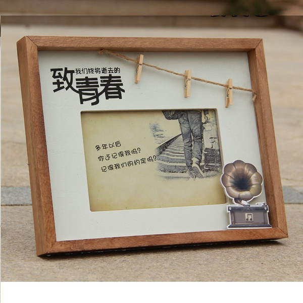 Nostalgic Photo Frame Wood Creative 5''6''7'' Picture Frames for Paintings Handmade Wood Picture Frame Vintage Home Decoration