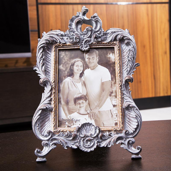 Vintage Relief Photo Frame Europe Resin 6 Inch 7 Inch Picture Frames for Living Room Tabletop Home Decor Shop Picture Display