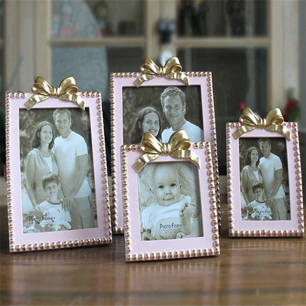 Stereo Butterfly-knot Photo Frame 2 Colors Available New Resin Picture Frames Home Decoration Photo Frame On Table Living Room