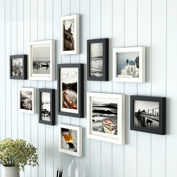 Modern Style 11pcs/set Photo Frames Combination Picture Frame For Wall Decoration Picture Frame Set Living Room Decor Photo