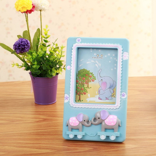 Cute Elephant Baby Photo Holder, Kids Birthday Gift Room Decoration Photo Frame, Desktop Frame Picture Frame for Kids Photo