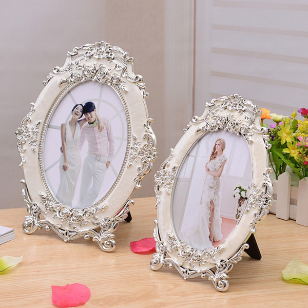 European Style Round 7/10 inch Desk Table Decor Photo Frame Creative Wedding Picture Frame Picture Album Home Decoration Wedding Decoration