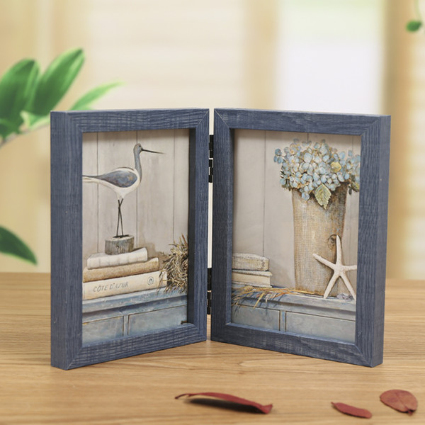 1PC Wooden Photo Frame For Pictures Simple Japan Style Photo Frame For Family Picture Folding Picture Frame marcos para fotos