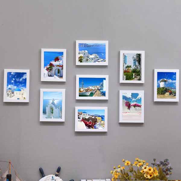 9 Pieces White Frame For Pictures Wall Art Photo Frame For Wedding Decor Modern Picture Frames For Paintings Photo Living Room Hanging foto