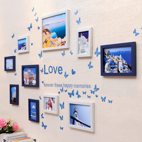 New Style Photo Frames Set 10pcs/set Wall Hanging Photo Frame Combination High Quality Picture Frames For Picture Living Room