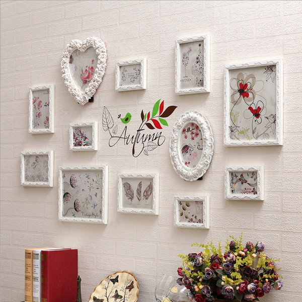 Forest Fairy Photo Wall Frame Set,Modern Minimalist Wood Photo Wall,Creative Photo Frame Combination Living Room Set,12 pcs/set