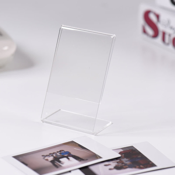 Mini Acrylic Transparent Photo Frame Stand Picture Frames Film Paper Name Card Holder Instax for Desktop Home Decor