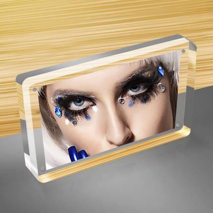 Double-sided Magnetic Acrylic Box Block Frames Table Certificate Award Box Clear Photo Frame