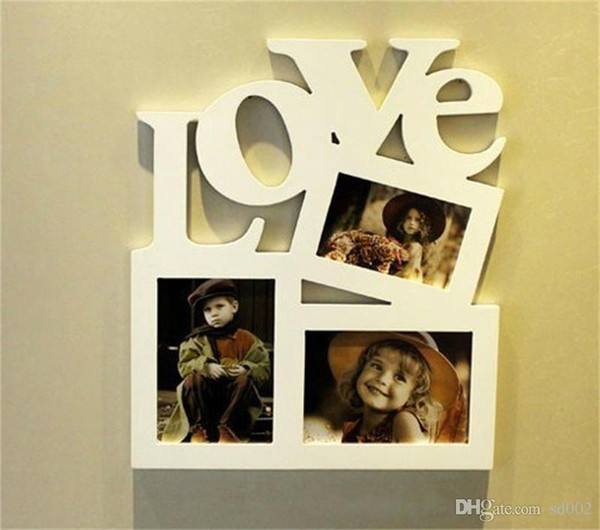 Love Siamese Letter Photo Frame Creative Kids DIY Good Memory Wall Art Pictures Natural Wooden Home Furnishing Decorations 2zx ii