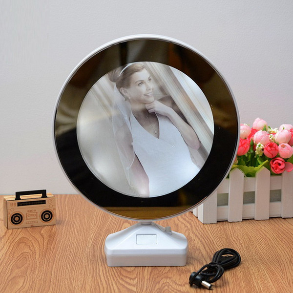 Creative Magic 7 Inch Multi function LED Light Photo Frame With Mirror Wedding Picture Frame Art Home Decor