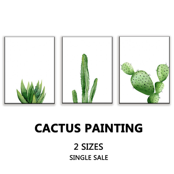 Canvas Poster Painting Wall Pictures Print Poster No Frame Modern Cactus Canvas Palm Leaf Art Tropical Fresco