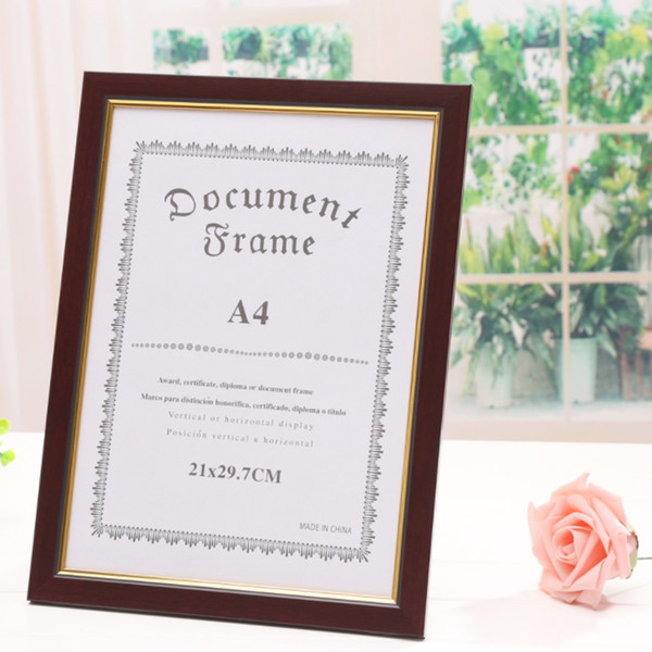 Document frames Rectangle Burgundy PS foam photo Imitation wood A4 certificate box certificate file business license box Report