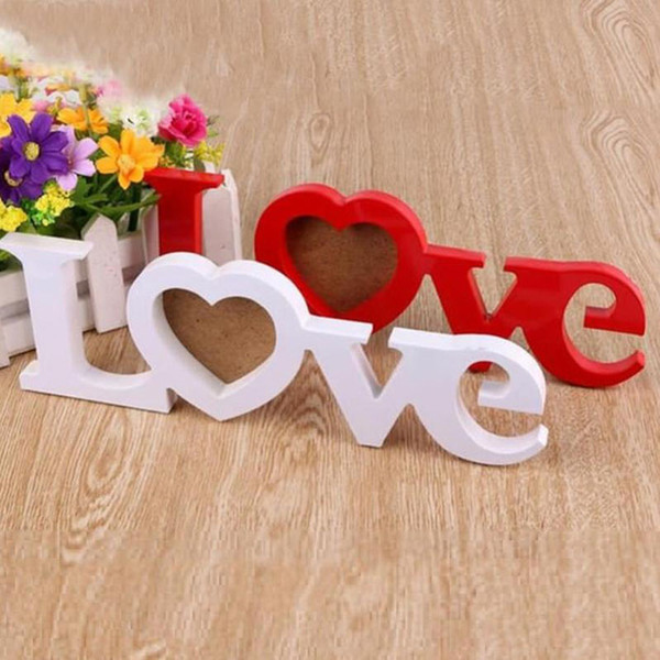 3inch Creative LOVE Letter Photo Frames Europe Style Wood Hollow Letter Picture Frame for Decoration Wedding Frames Valentine's Day Gift