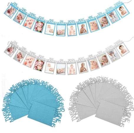 picture frame for birthday Decorations Month Photo Banner Monthly Wall picture frame wall photo frame porta retrato moldura #XTT