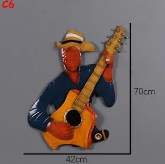 Music Man Wall Art Vintage Metal Tin Figure Signs For Wall Decor Iron Paintings Metal Signs Plate Pub Bar Garage KTV Home Decoration 666