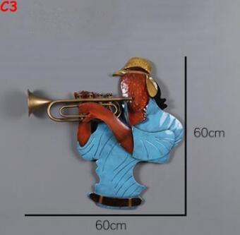 HOT Music Man Wall Art Vintage Metal Tin Figure Signs For Wall Decor Iron Paintings Metal Signs Plate Pub Bar Garage KTV Home Decoration