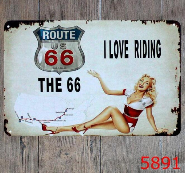 DL- Vintage Antique Tin Sign Retro Metal Painting Table Decor For BAR CLUB SHOP Cafe Home Wall hanging Decoration