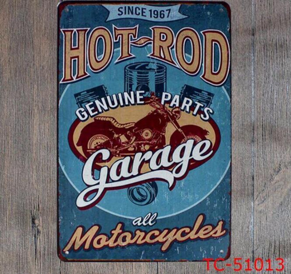 Plaque Car Theme Vintage Metal Tin Signs Motorcycle Wall Poster Decals Plate Painting Bar Club Pub Home Decor Wall 20*30cm