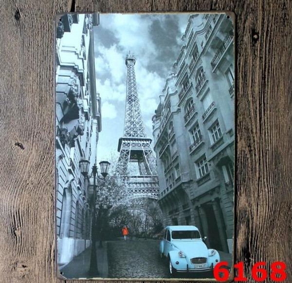 Vintage Metal Tin Signs For Wall Decor London Paris City Sights Iron Paintings 20*30cm Metal Signs Tin Plate Pub Bar Garage Home Decoration1