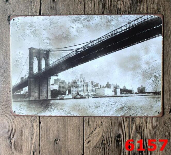 Vintage Metal Tin Signs For Wall Decor London Paris City Sights Iron Paintings 20*30cm Metal Signs Tin Plate Pub Bar Garage Home Decoration3