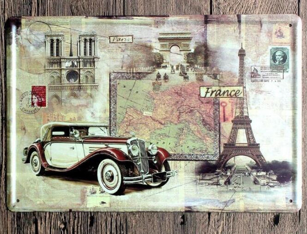 Vintage Car Tin Signs Wall Art Retro Route 66 TIN SIGN Old Wall Metal Painting ART Bar Pub Coffee Restaurant Home Decoration 333