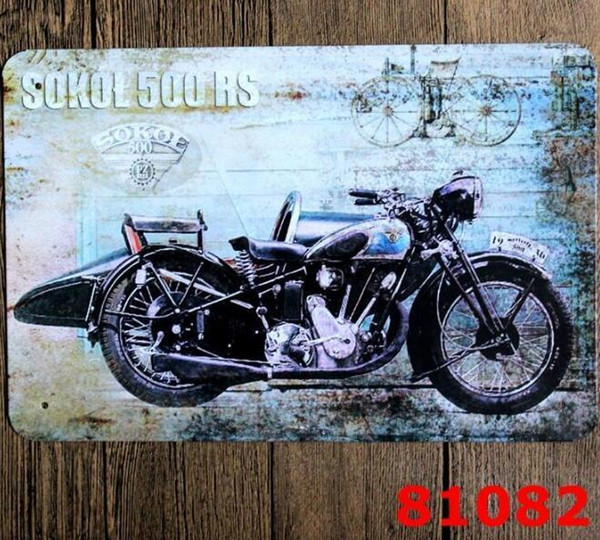 Vintage Metal Tin Signs For Wall Decor Motorcycle Route Iron Paintings 20*30cm Metal Signs Tin Plate Pub Bar Garage Retro Home Decoration 99