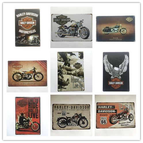 Hot Sale Harley Retro Vintage Metal Tin sign poster for Man Cave Garage shabby chic wall sticker Cafe Bar home decor