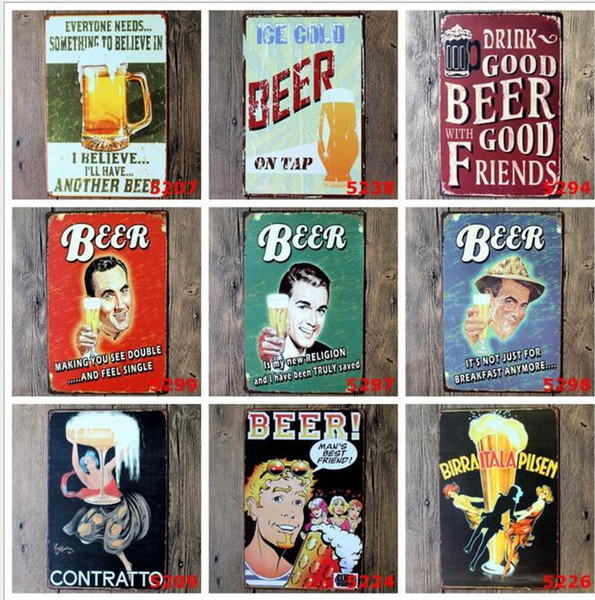 Beer Coffee Tavern Vintage Metal Sign Tin Poster Pub Bar Cafe Shop Decoration Retro Sign Tin Poster Beer Worldwide Tavern