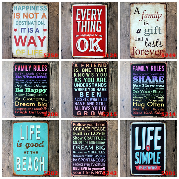 Random delivery 10PCS bundled sale Vintage Metal Painting wholesale Tin Signs Bar Pub Home Cafe Decor Mural Poster 20x30 CM