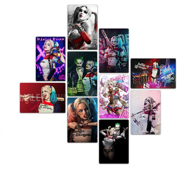 20*30cm Harley Quinn Metal Tin Signs Vintage Posters Old Wall Metal Plaque Club Wall Home art metal Painting Wall Decor Art Pictures