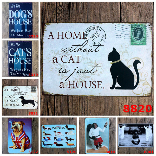 Tin Sign Metal Art Poster Home Decor House Cafe Vintage Bar signs Wall Decor Retro Metal Art Poster Mix Colors 20*30CM