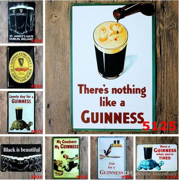 Black Beer My Guinness Vintage Tin Signs Retro Metal Sign Antique Imitation Iron Plate Painting Decor Wall Of Bar Cafe Pub Shop Restaurant