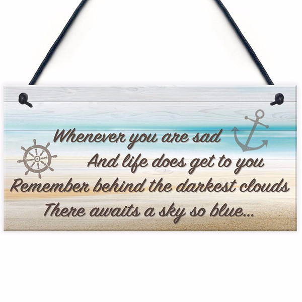 Meijiafei Darkest Clouds Inspirational Friendship Home Gift Hanging Plaque Family Sign 10