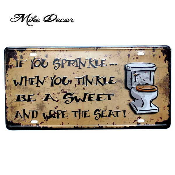 [ Mike86 ] Toilet Funny Painting Pub Cafe Hotel decor for Room Craft Tin Sign D-532 Mix order 30*15 CM