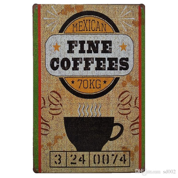 Exquisite Coffee Theme Tin Sign 20*30cm Homemade Apple Pie Tin Poster Beer Paris Cafe Iron Painting Easy Carry Small cc