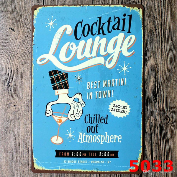 20*30cm Retro Beer Tins Poster Cocktail Wine Tin Sign Many Styles Iron Painting Practical Pub Wall Hang Decorations 4 99lja cc