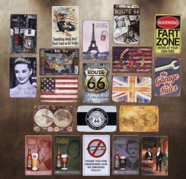 New Beer Drink Here Metal Painting Sign Home Hotel Decoration Vintage Painting Wall Poster Art 20*30 CM