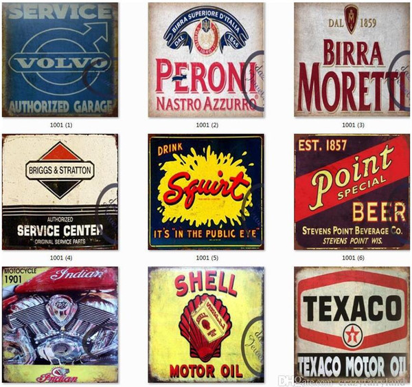 Tin Sign Wall Decor Iron Painting Wall Sticker Retro Metal Bar Garage Poster Motorcycle Kitchen Restaurant Bar Pub Cafe Decoration Art