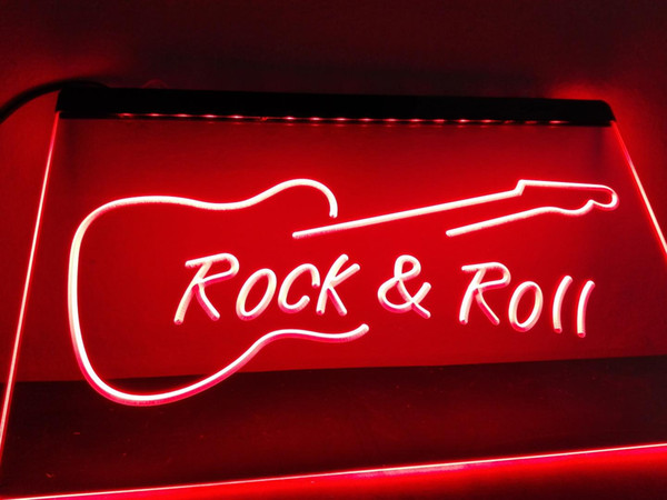 LB303- Rock and Roll Guitar Music NEW LED Neon Light Sign home decor crafts